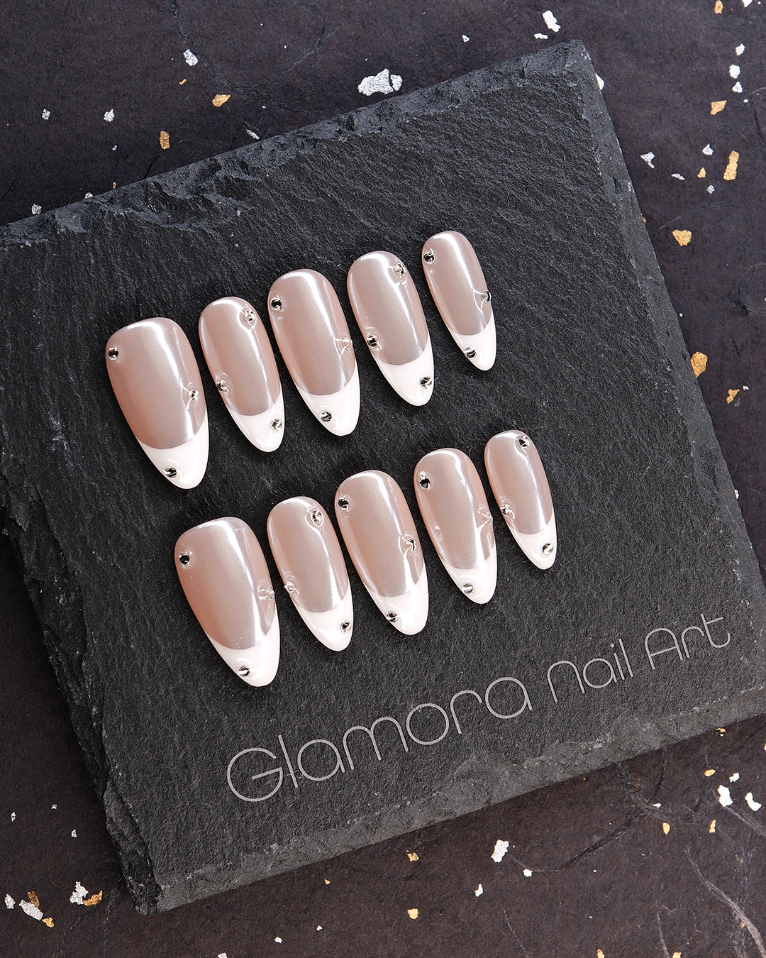 Ivory Nude French Tip Press-On Nails – Handmade Minimalist Luxury Nail Art | FDA-Approved